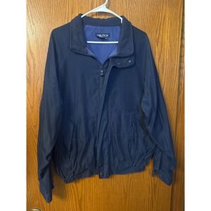 Vintage 90s Men's Nautica Lined Jacket‎ Blue Size Medium